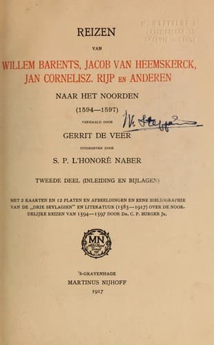Reizen van Willem Barents, Jacob van Heemskerck, Jan Cornelisz