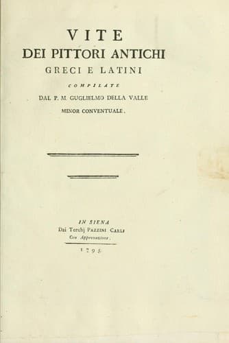 Vite dei pittori antichi greci e latini
