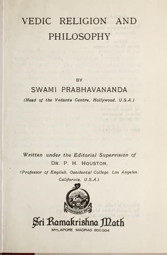 Vedic Religion and Philosophy