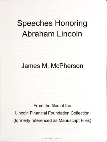 Speeches honoring Abraham Lincoln