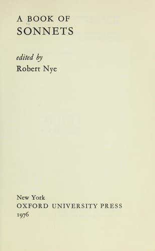 Book of Sonnets