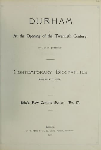 Durham at the opening of the twentieth century