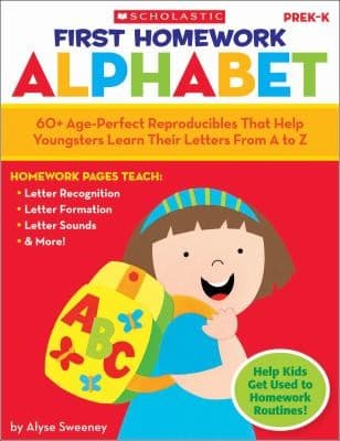First Homework Alphabet 60 Ageperfect Reproducibles That Help Youngsters Learn Their Letters From A To Z
