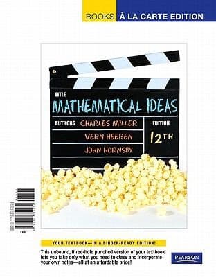 Mathematical Ideas Books A La Carte Edition