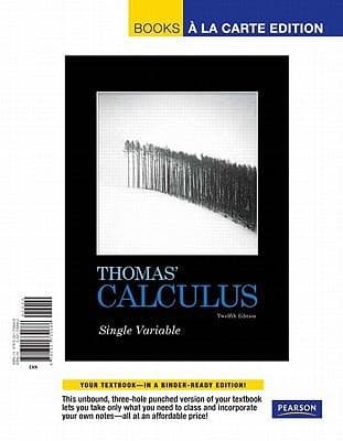 Thomas Calculus Single Variable Books a la Carte Edition