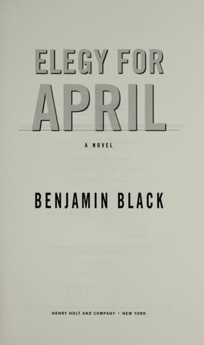 Elegy for April