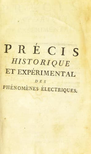 Précis historique et experimental des phénoménes électriques