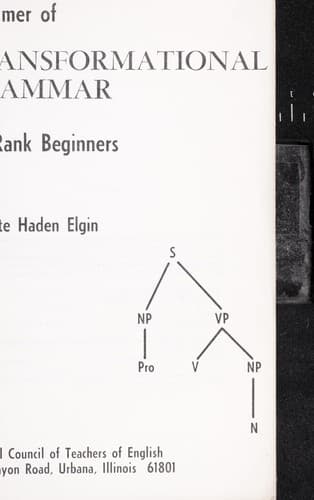 A primer of transformational grammar for rank beginners
