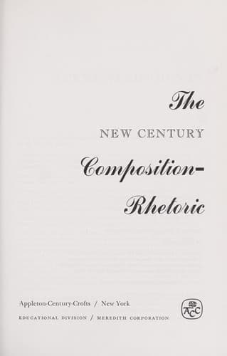 The New Century composition-rhetoric