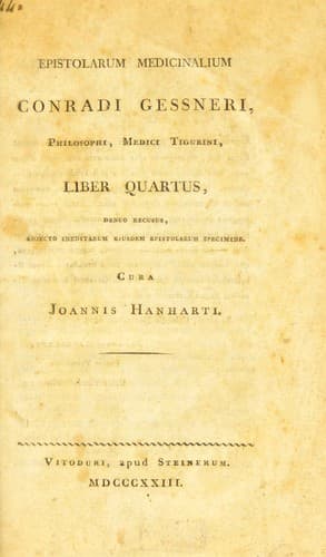 Epistolarum medicinalium liber quartus, denuo recusus, adjecto ineditarum ejusdem epistolarum specimine