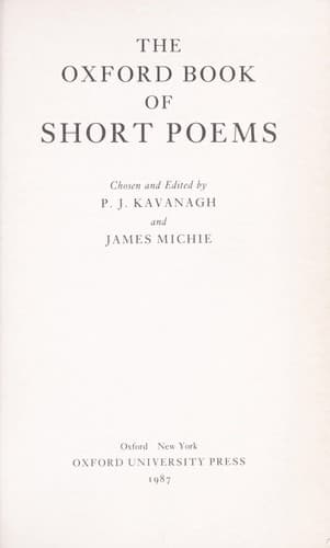 The Oxford book of short poems