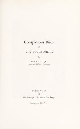 Conspicuous birds of the South Pacific