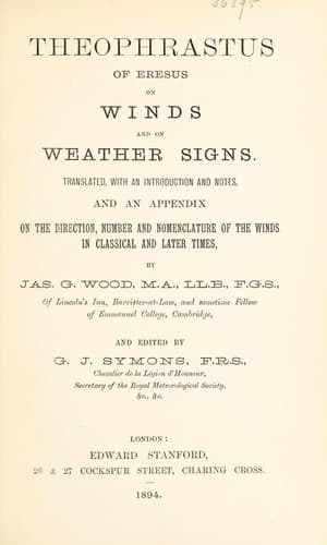 Theophrastus of Eresus on winds and on weather signs