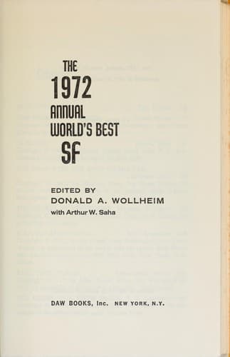 The 1972 annual world's best SF