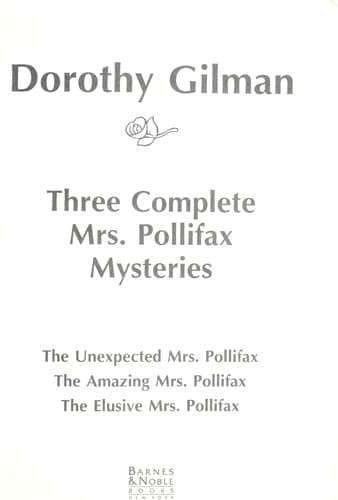 Three complete Mrs. Pollifax mysteries