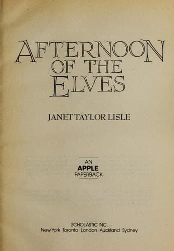 Afternoon of the elves
