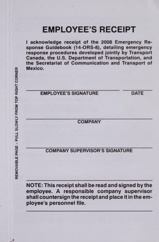 Emergnecy Response Guidebook 2008