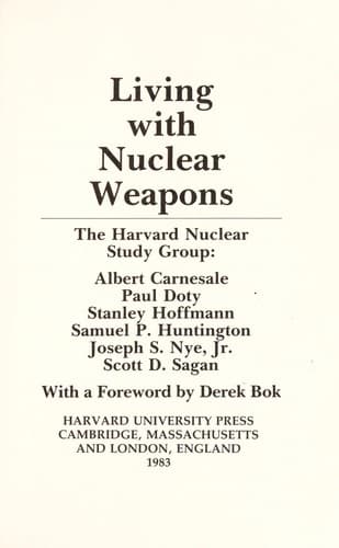 Living with nuclear weapons