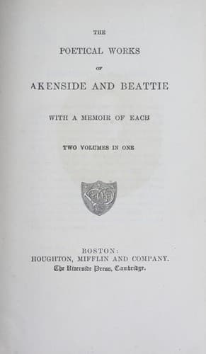 The poetical works of Akenside and Beattie