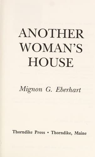 Another woman's house