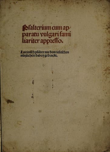 Psalterium cum apparatu vulgari familiariter appresso =