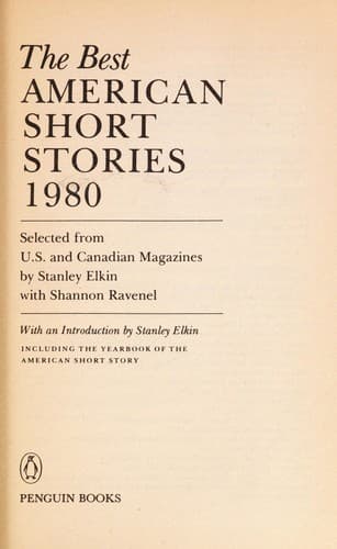 The Best American Short Stories 1980