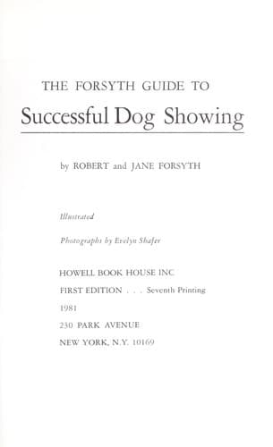 The Forsyth guide to successful dog showing