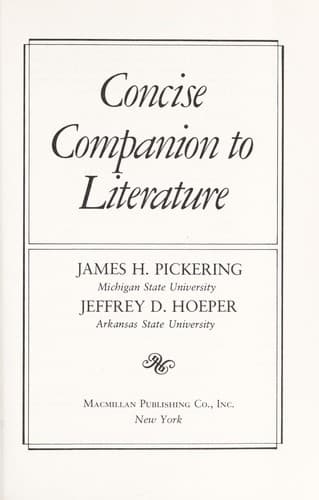 Concise companion to literature