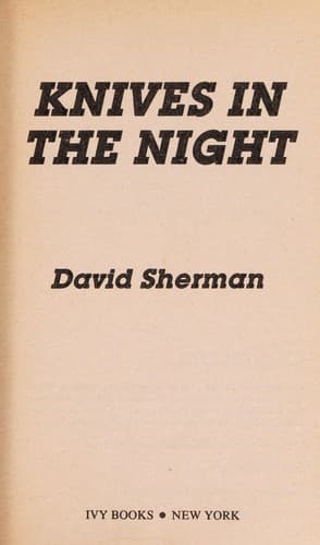 KNIVES IN THE NIGHT (Night Fighters, No 1)