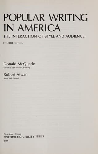 Popular writing in America