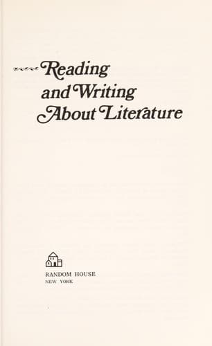 Reading and writing about literature