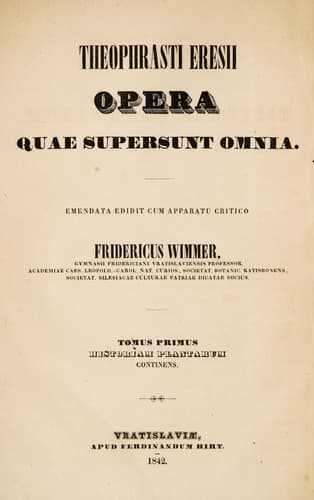 Theophrasti Eresii Opera quae supersunt omnia