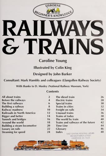 Railways and Trains (Usborne Beginner's Knowledge)
