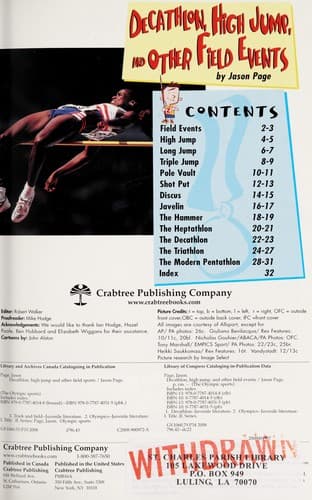 Decathlon, high jump, and other field events
