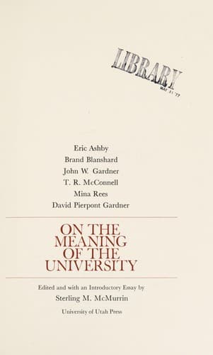 On the meaning of the university