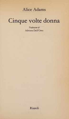 Cinque volte donna