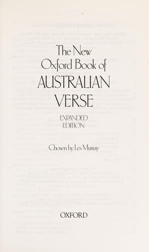 The new Oxford book of Australian verse