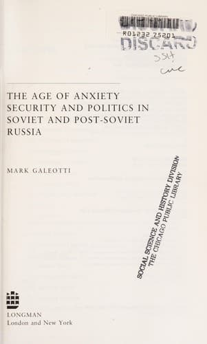 The age of anxiety