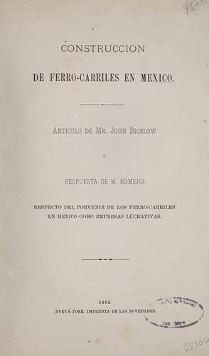 Construccion de ferro-carriles en Mexico