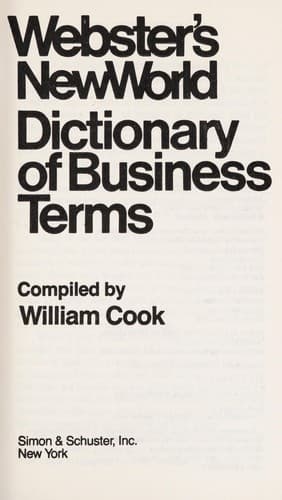 Webster's new world dictionary of business terms