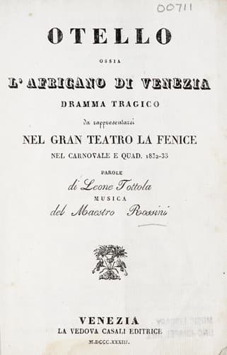Otello, ossia, L'africano di Venezia