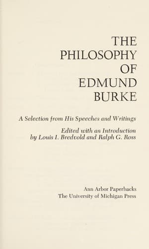 The philosophy of Edmund Burke