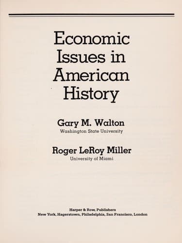 Economic issues in American history