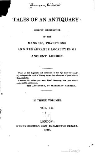 Tales of an antiquary