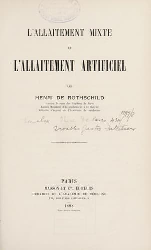 L'allaitement mixte et l'allaitement artificiel