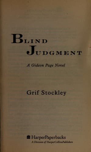 Blind judgment : a Gideon Page novel