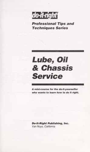 Lube, oil & chassis service