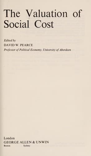 The Valuation of social cost