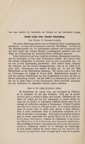 Emile Littré über Charles Daremberg