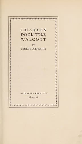 Charles Doolittle Walcott